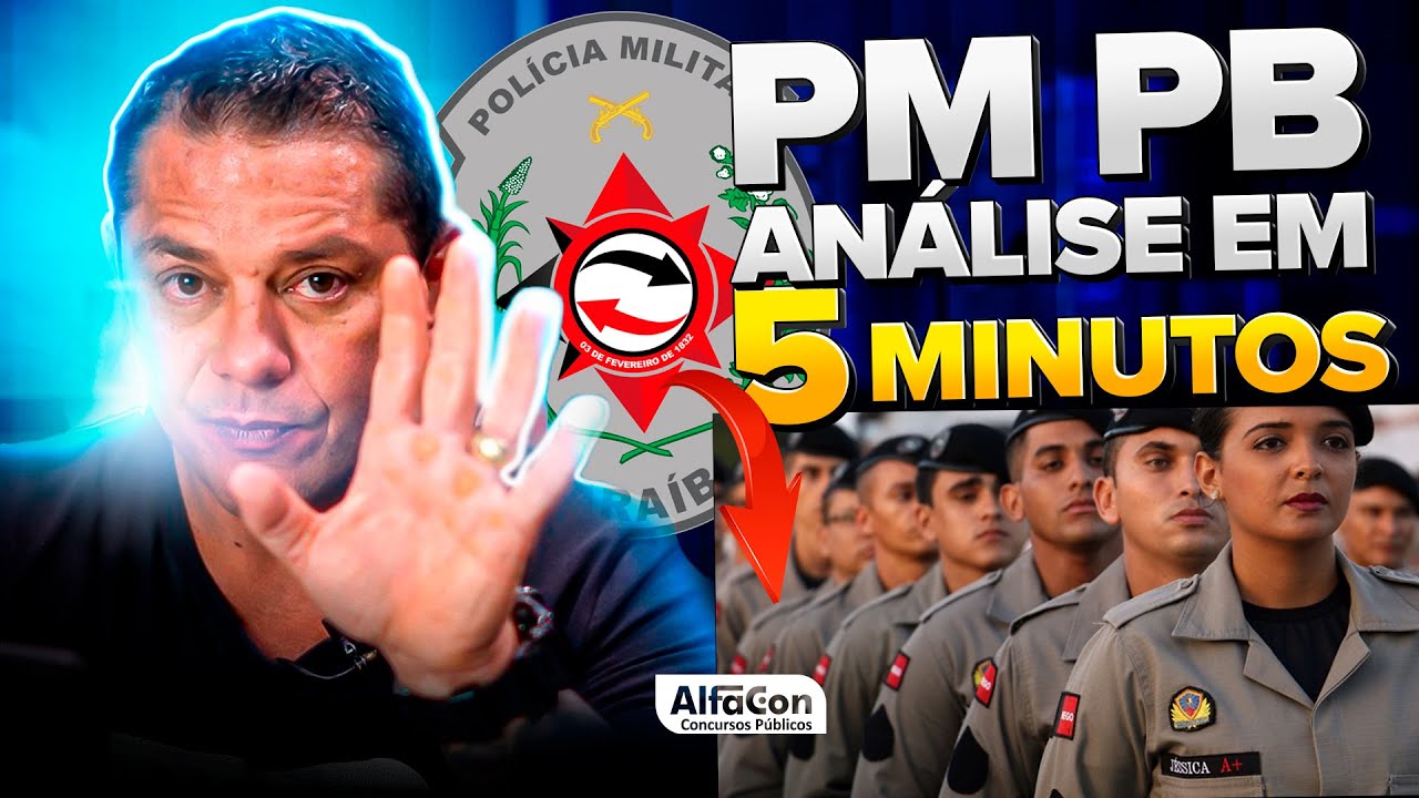 Concurso PM PB 2023 – Análise do edital em 5 minutos com Evandro Guedes – AlfaConPost teste de Vídeo